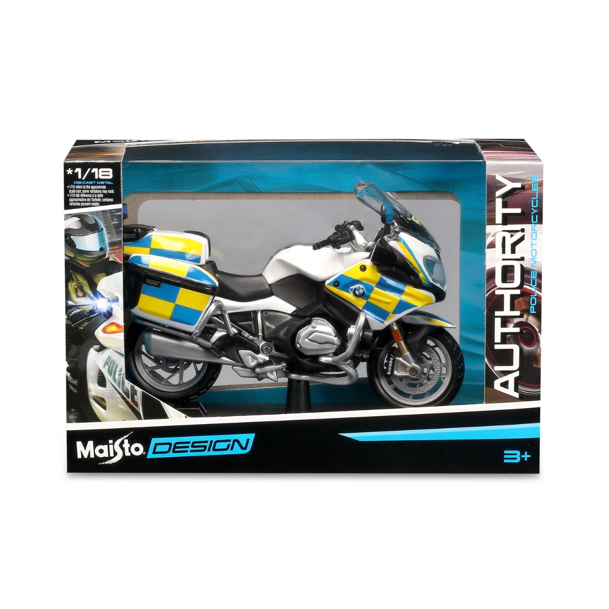 Đồ Chơi Xe Mô Hình Mô Tô Tỉ Lệ 1:18 Xe Cảnh Sát Anh UK Police MAISTO UK/32306