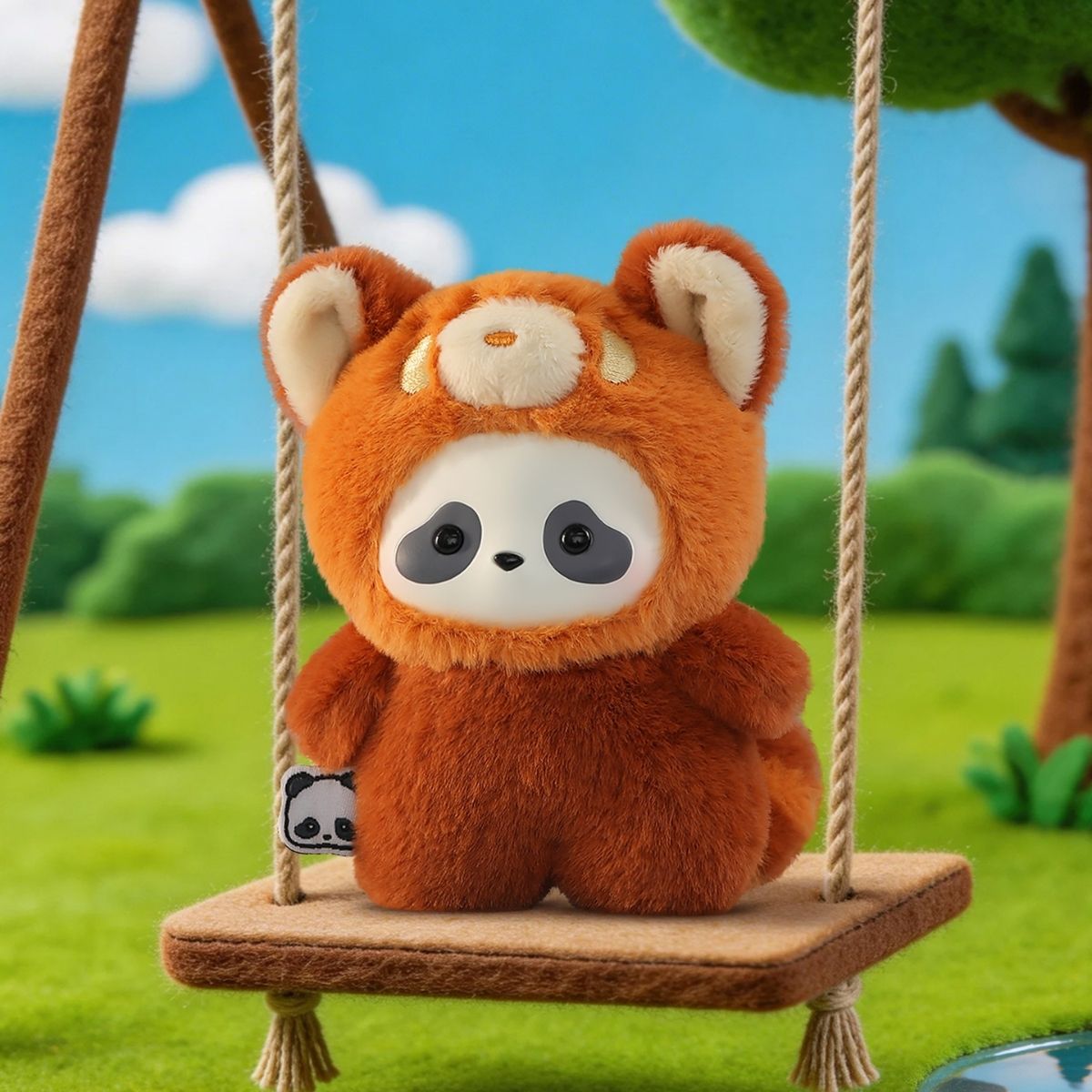 Đồ Chơi Mô Hình Panda Roll The Zoo In Hands Series Plush Keychain 52TOYS 6958985072496