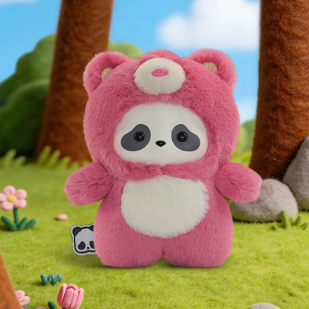 Đồ Chơi Mô Hình Panda Roll The Zoo In Hands Series Plush Keychain 52TOYS 6958985072496