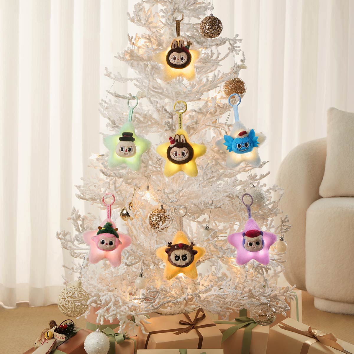 Mô Hình The Monsters Classic Series-Sparkly Plush Pendant POP MART 6931571042943