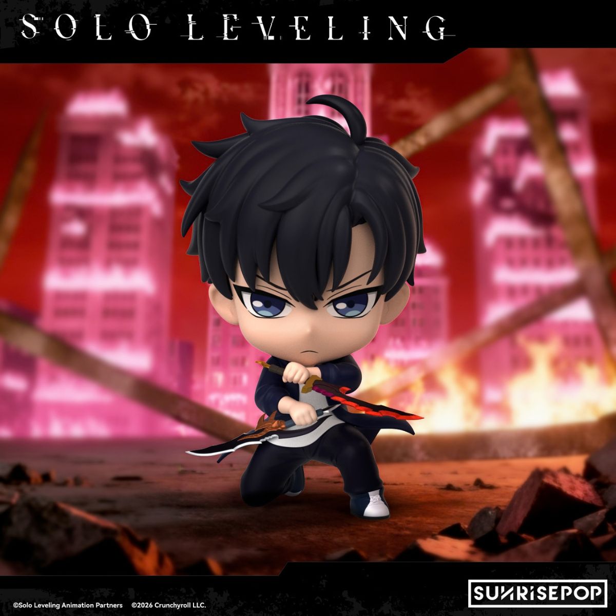 Đồ Chơi Mô Hình Trang Trí Sung Jinwoo Solo Leveling SUNRISEPOP SLFS001