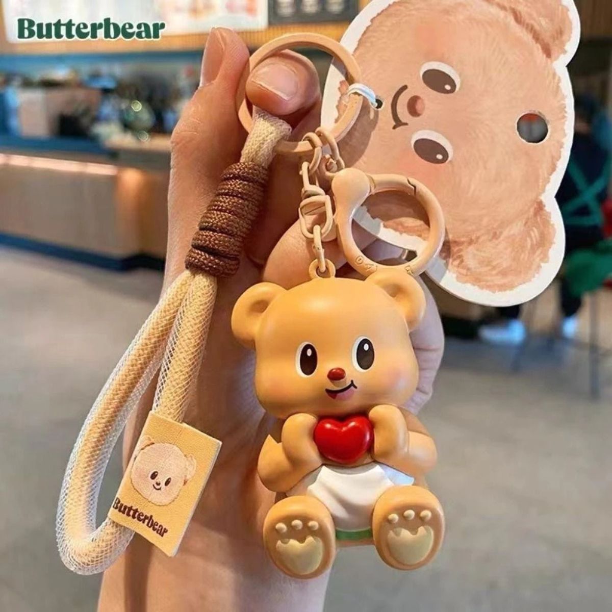 Móc Khóa Butter Bear & Tim Nhỏ OTHER GIRL BRANDS YZ0674-01