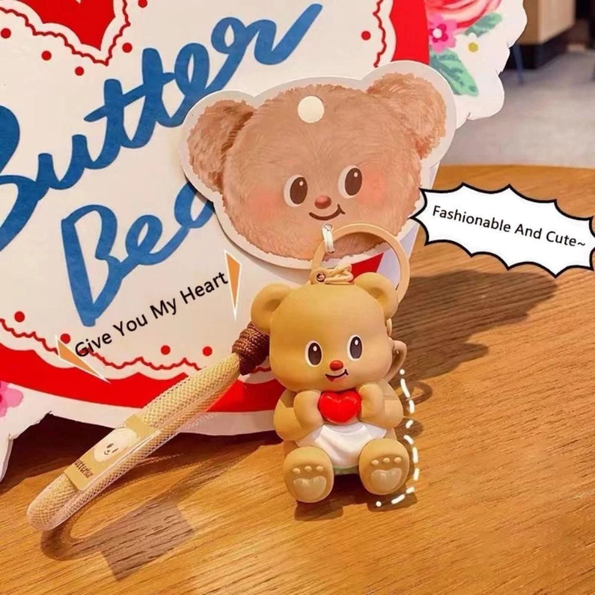 Móc Khóa Butter Bear & Tim Nhỏ OTHER GIRL BRANDS YZ0674-01