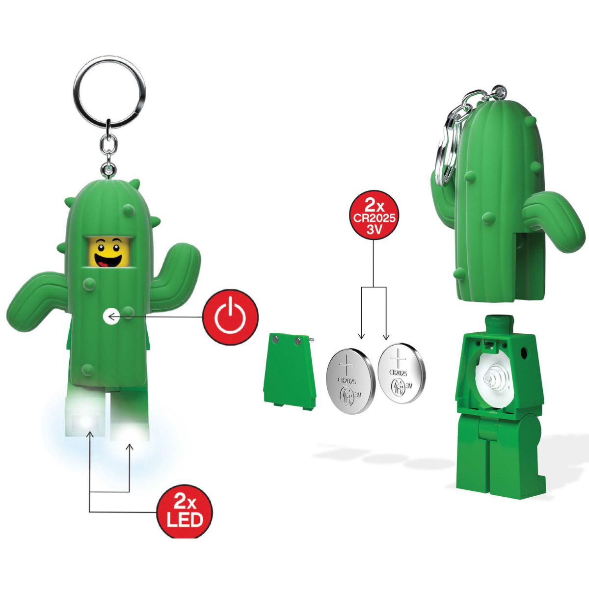 Móc Khóa Có Đèn LEGO® Minifigures™ - Cactus Boy LEGO LICENSED KE157H
