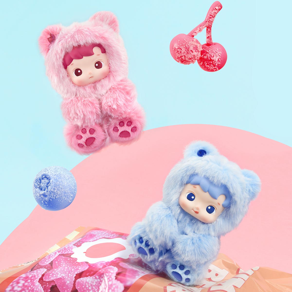 Móc Khóa Hacipupu Gummy Bear Series-Vinyl Plush Pendant POP MART 6931571074746