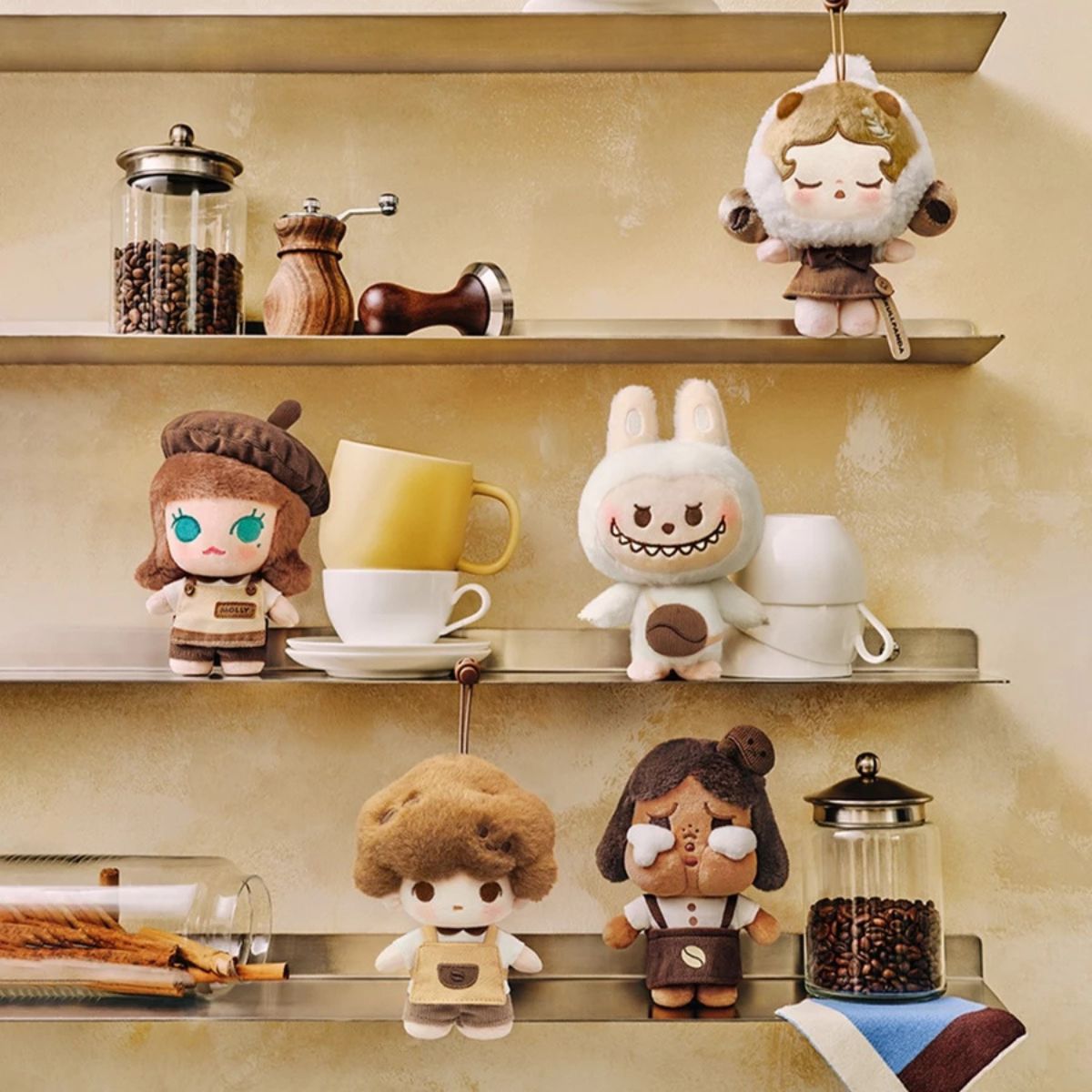 Đồ Chơi Móc Khóa Pop Bean Coffee Factory Series-Plush Pendant POP MART IP POP BEAN 6941313024571