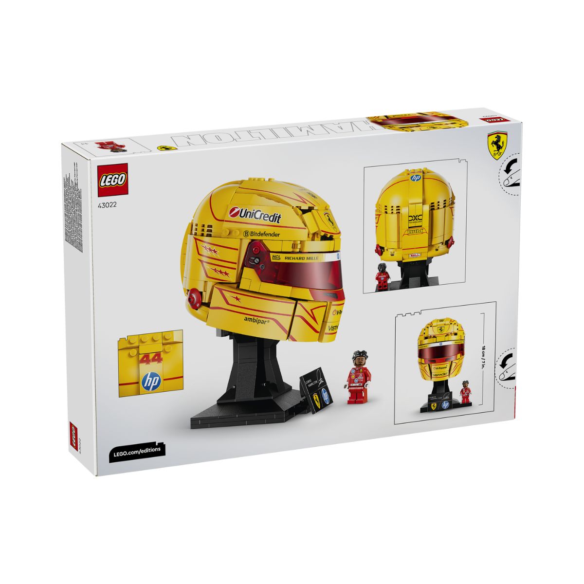 Đồ Chơi Mũ Bảo Hiểm Lewis Hamilton Đội Scuderia Ferrari HP LEGO EDITIONS VEHICLES 43022