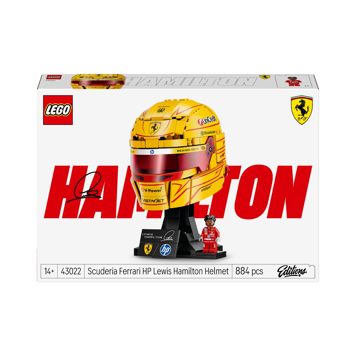 Đồ Chơi Mũ Bảo Hiểm Lewis Hamilton Đội Scuderia Ferrari HP LEGO EDITIONS VEHICLES 43022