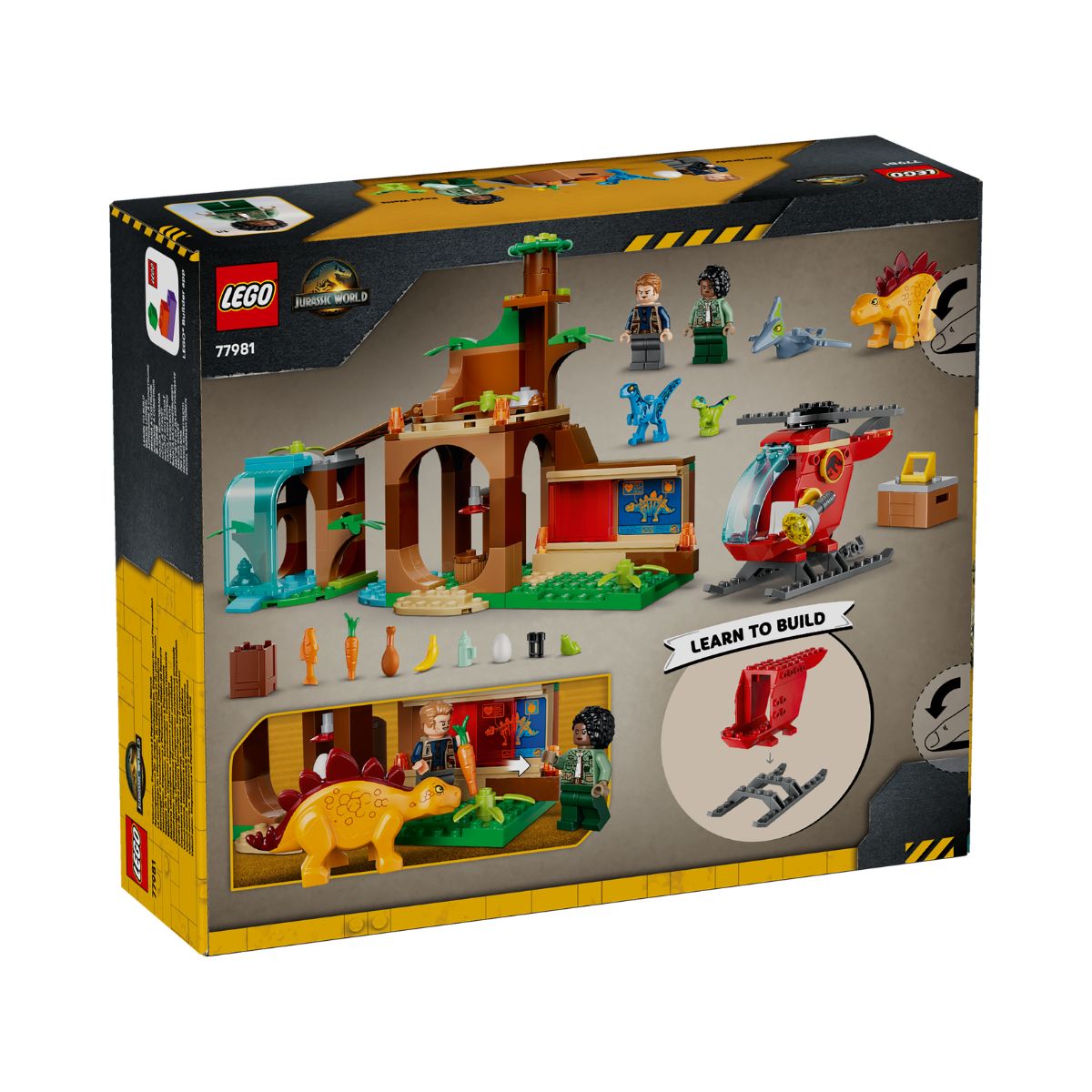 Đồ Chơi Lắp Ráp Nhiệm Vụ Giải Cứu Velociraptor, Stegosaurus Và Pteranodon LEGO JURASSIC 77981 (171 Chi Tiết)