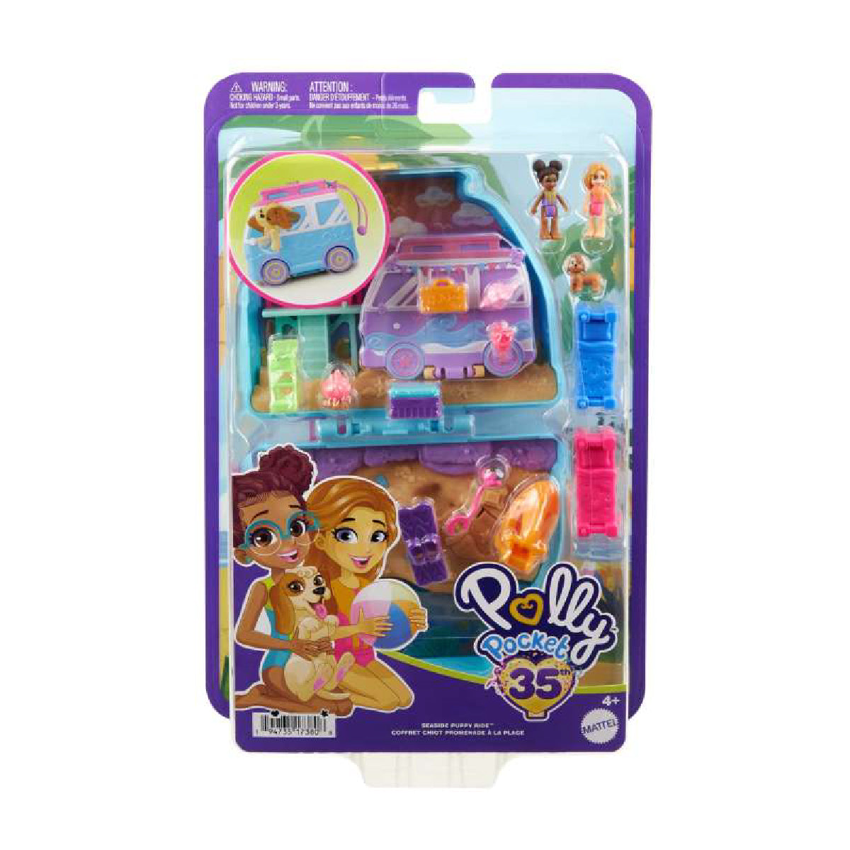 Những Người Bạn Xe Buýt Chở Cún Con Dạo Biển Polly Pocket Fry35