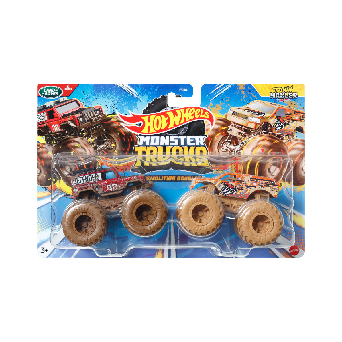Bộ Đôi Monster Trucks - Siêu Xe Tải Mud Racing Hot Wheels Fyj64