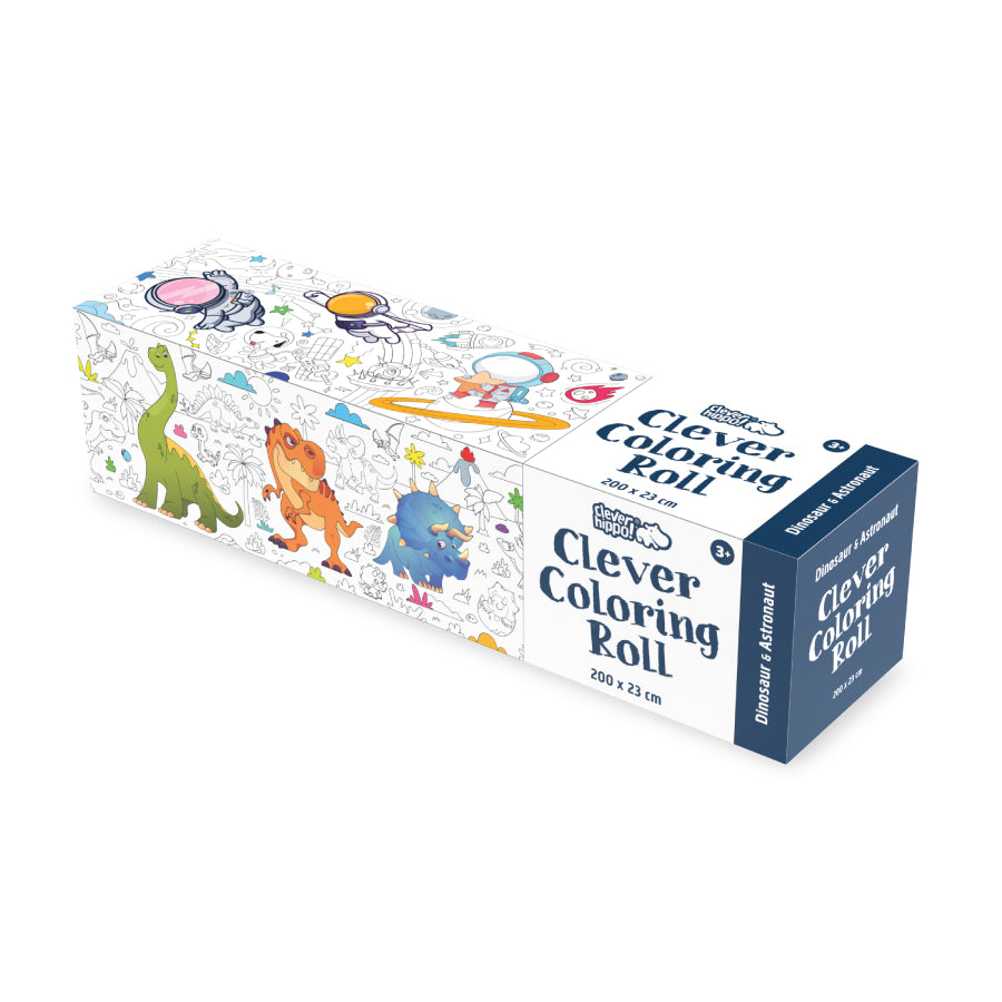 Sách Tô Màu Dạng Cuộn Dinosaur & Astronaut Cleverhippo Cr02