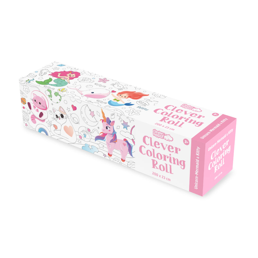 Sách Tô Màu Dạng Cuộn Unicorn-Mermaid & Kitty Cleverhippo Cr01