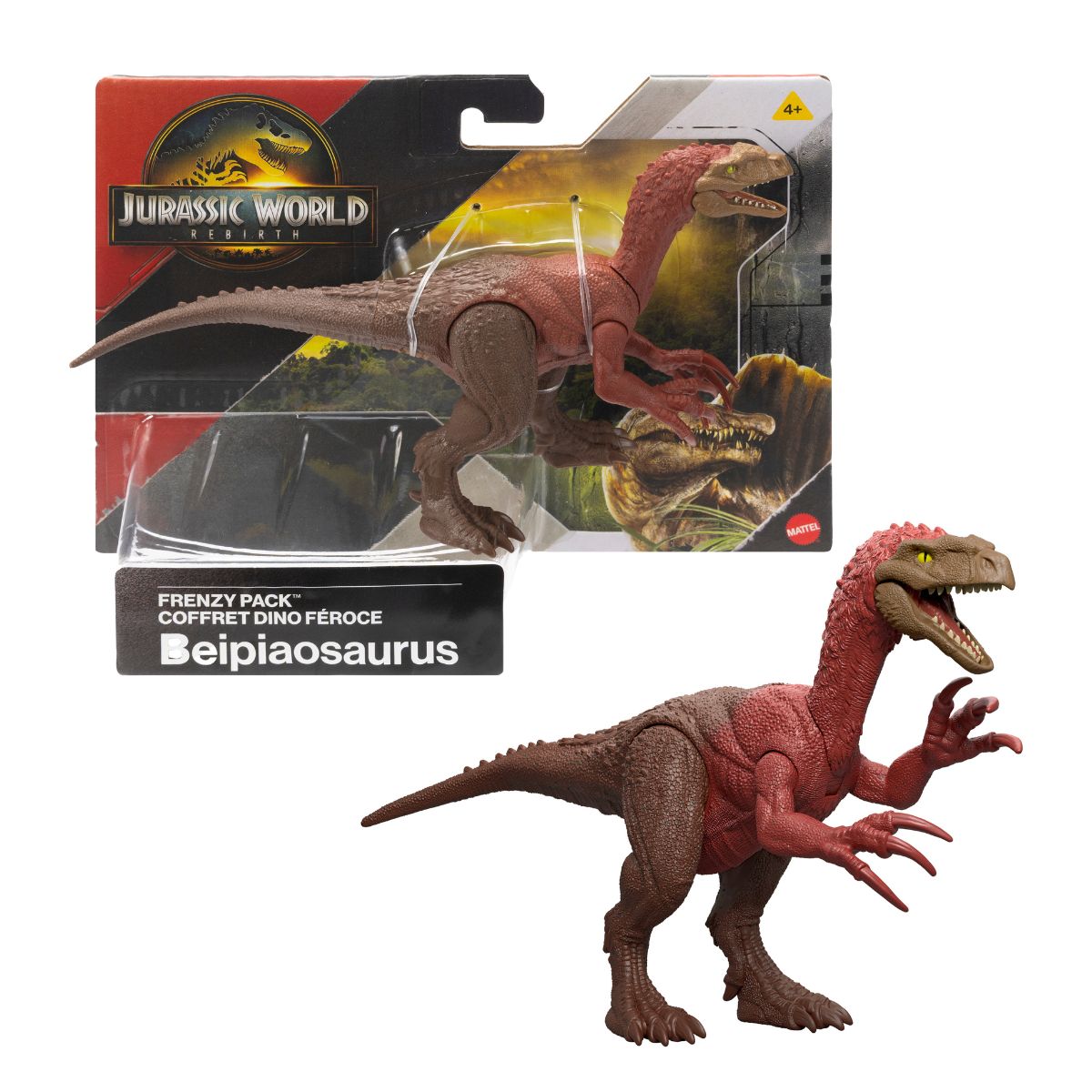 Đồ Chơi Mô Hình Saga Khủng Long Beipiaosaurus Có Khớp Linh Hoạt JURASSIC WORLD MATTEL JGB74/JGB72
