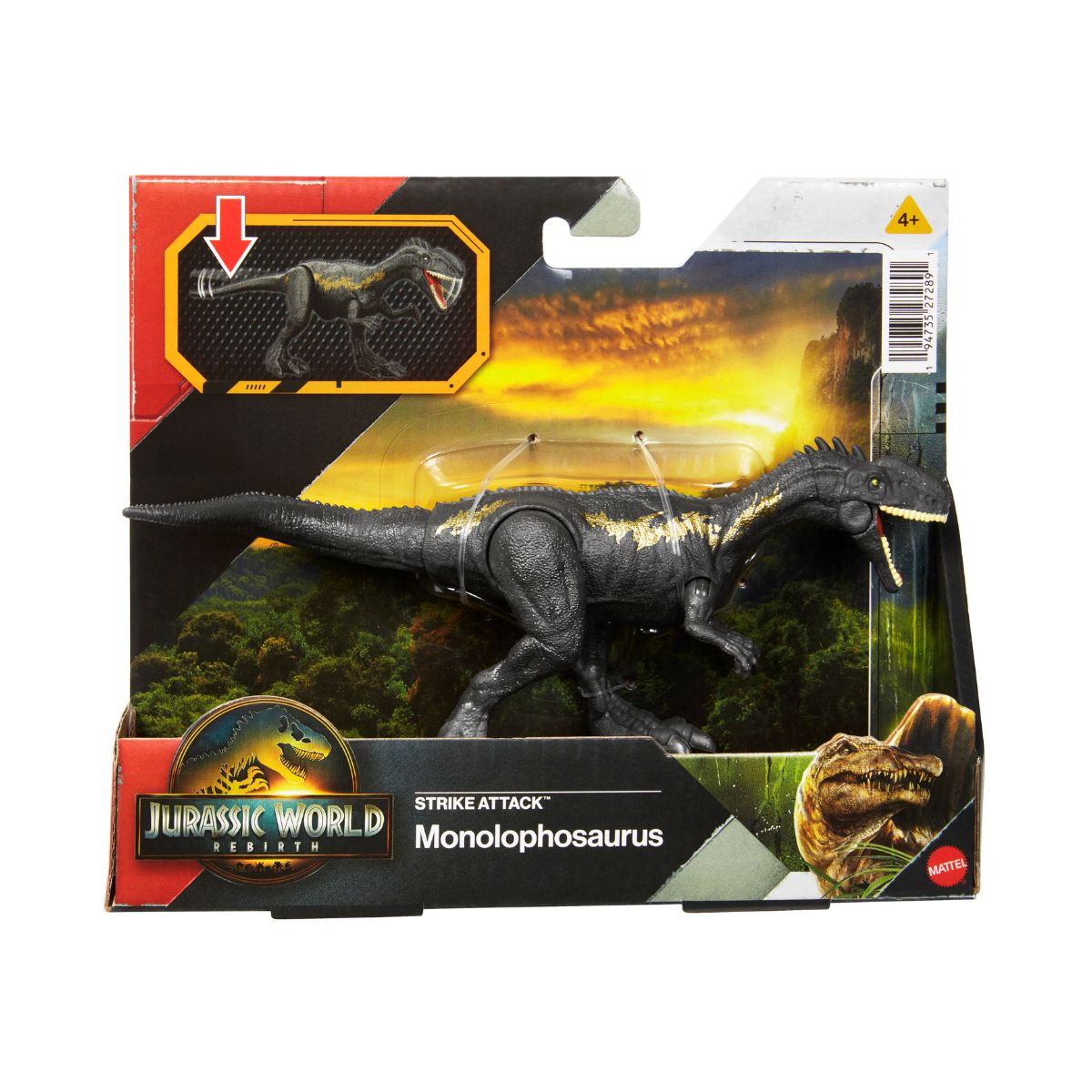 Đồ Chơi Mô Hình SaGa Khủng Long Tấn Công Monolophosaurus JURASSIC WORLD MATTEL JGB77