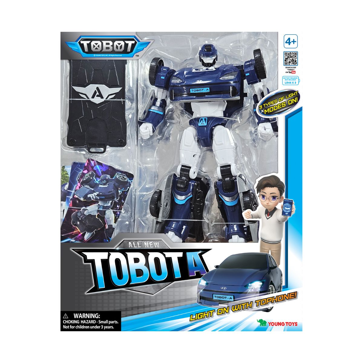 Đồ Chơi Siêu Biến Hình Cỡ Lớn Có Đèn Chiến Binh Quả Cảm A TOBOT 301173