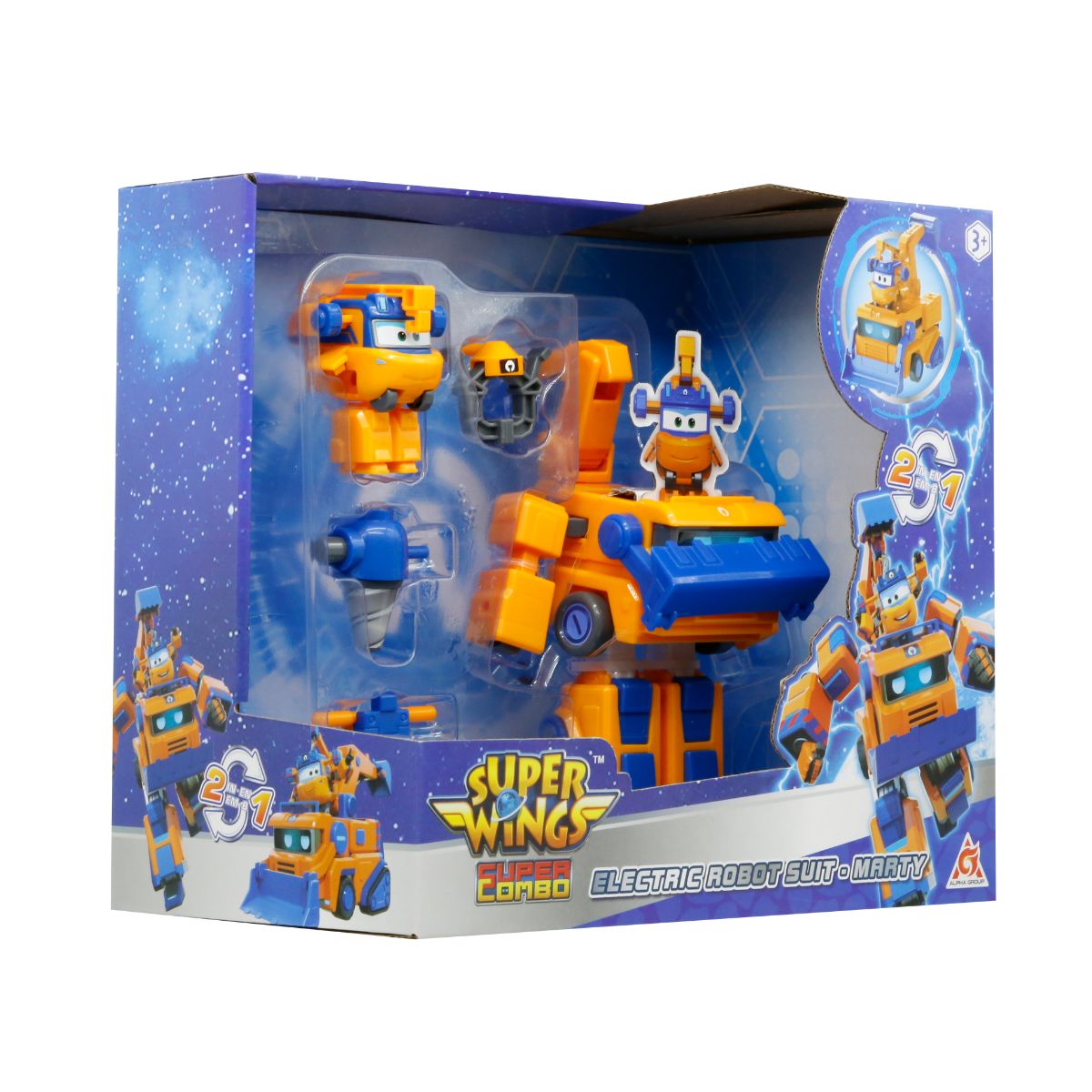 Đồ Chơi Siêu Robot Biến Hình Nâng Cấp - Marty Mạnh Mẽ SUPERWINGS EU790313