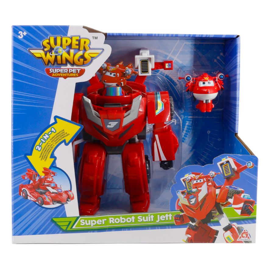 Super Robot Transforming Racing Car - Jett Lightning SUPERWINGS EU770351
