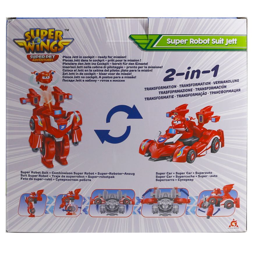 Super Robot Transforming Racing Car - Jett Lightning SUPERWINGS EU770351