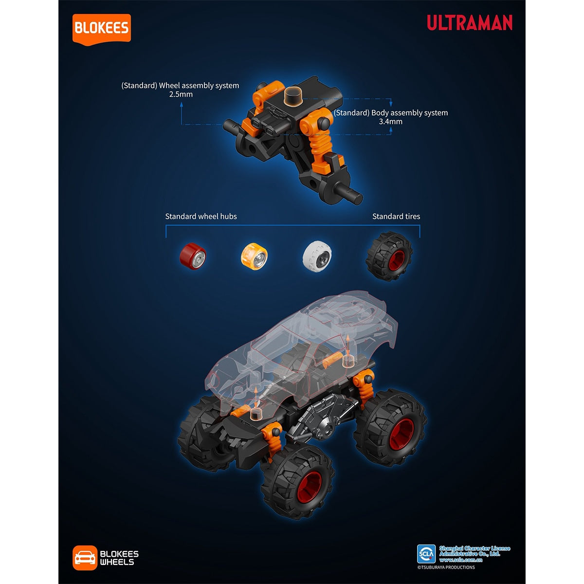 Đồ Chơi Siêu Xe Blokees Wheels Ultraman Bộ Sưu Tập 01 Galaxy Power BLOKEES 75605