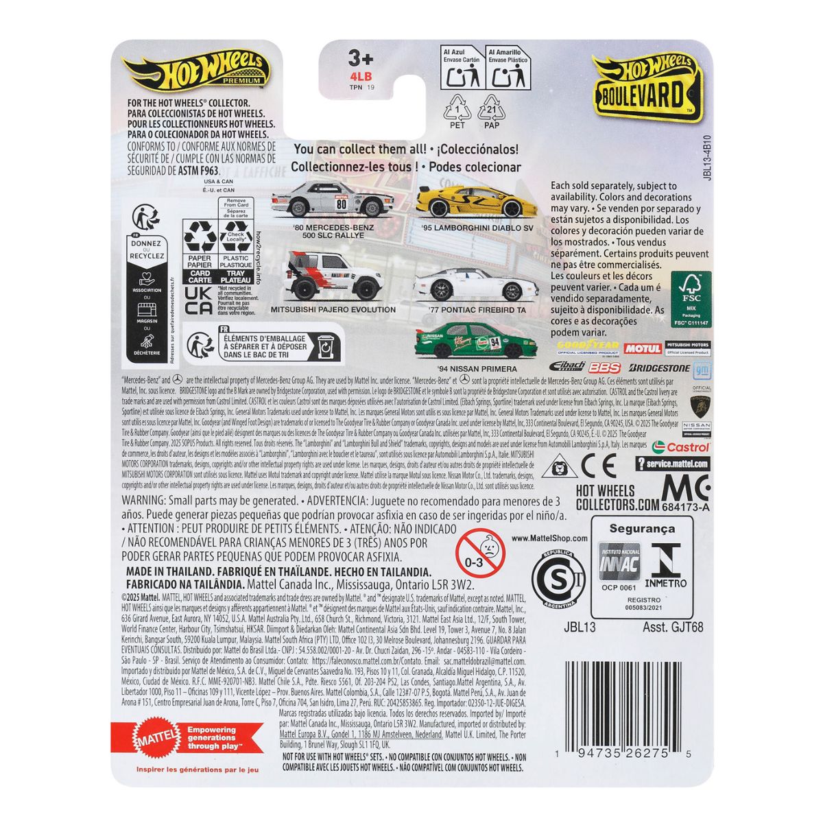 Đồ Chơi Siêu Xe Boulevard - Lamborghini Diablo SV HOT WHEELS GJT68
