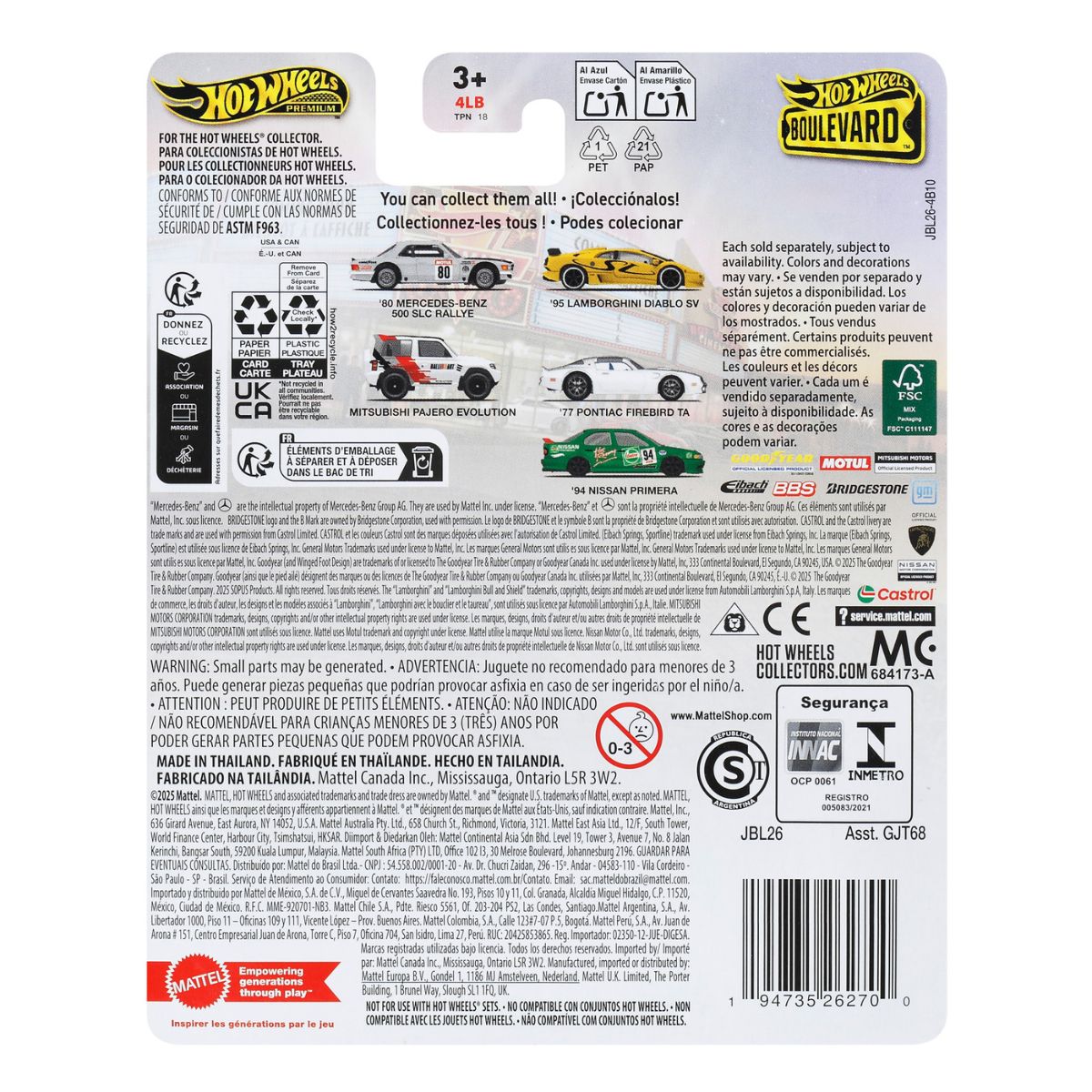 Đồ Chơi Siêu Xe Boulevard - Mitsubishi Pajero Evolution HOT WHEELS GJT68