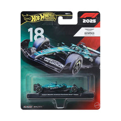 Aston Martin F1 Race Team Toy Car – Driver No. 18 Hot Wheels JKD87/HRV11
