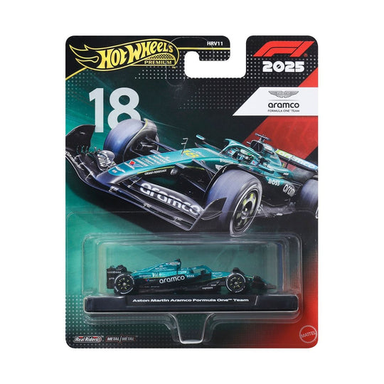Aston Martin F1 Race Team Toy Car – Driver No. 18 Hot Wheels JKD87/HRV11