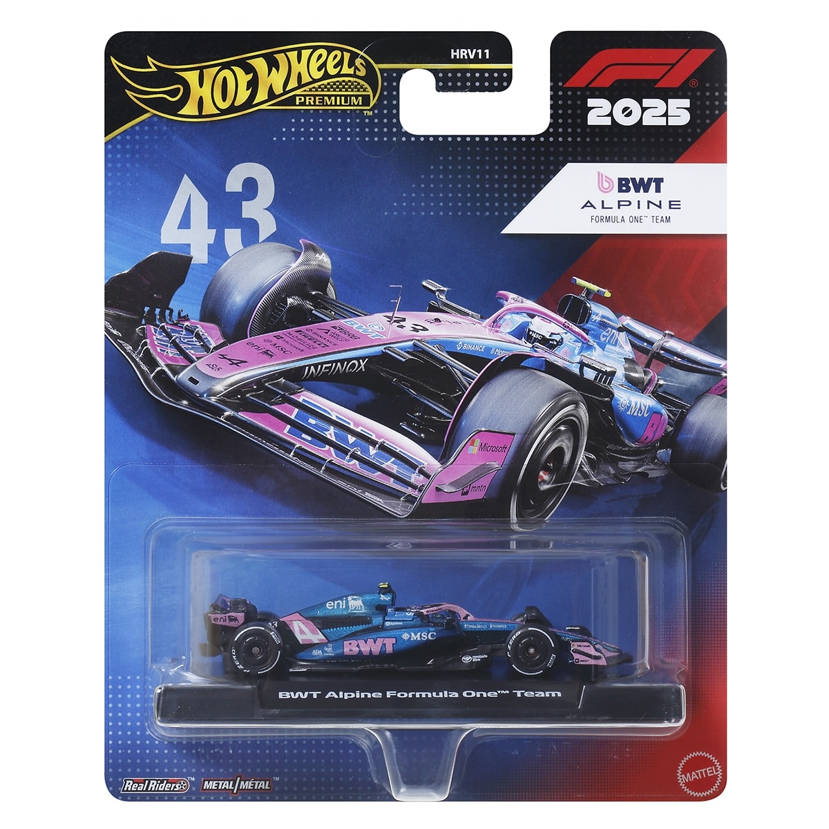 Đồ Chơi Siêu Xe Đua F1 Team Alpine - Tay Đua 43 HOT WHEELS JKD94/HRV11
