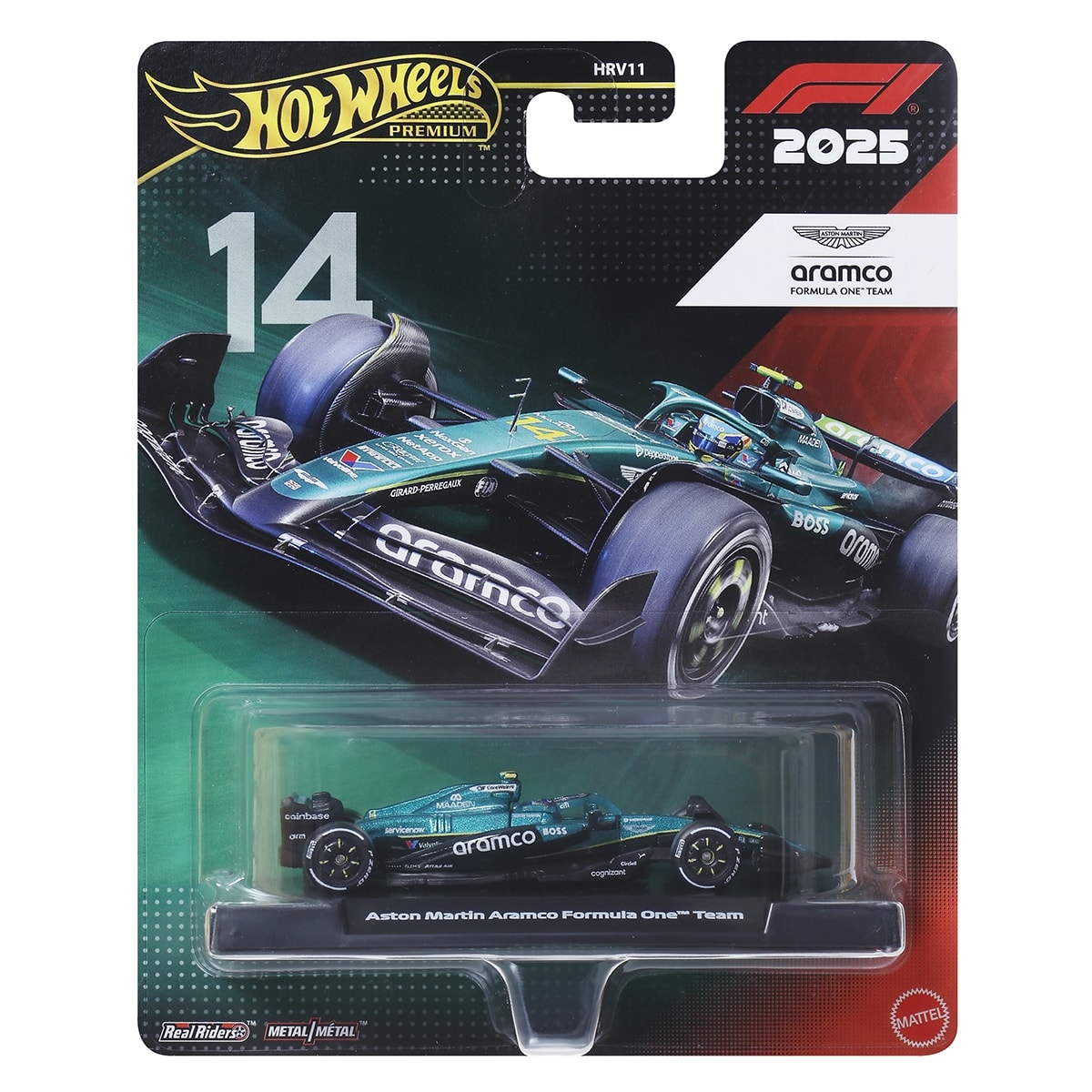 Đồ Chơi Siêu Xe Đua F1 Team Aston Martin - Tay Đua 14 HOT WHEELS JKD97/HRV11
