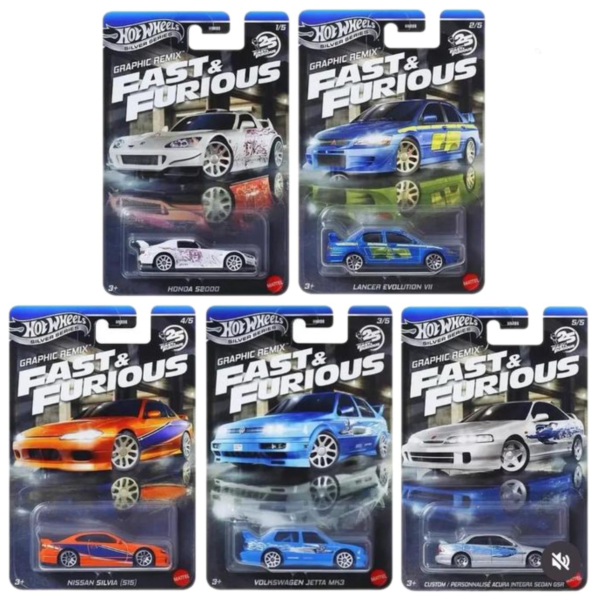 Đồ Chơi Mô Hình Siêu Xe Fast and Furious VW Jetta MK3 HOT WHEELS JBY46/HNR88