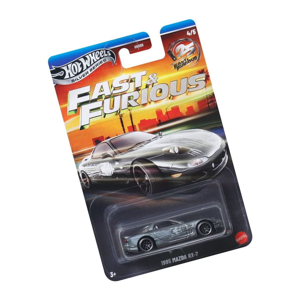 Hot Wheels Fast & Furious '95 Mazda RX-7 Die Cast Toy Car JKX23/HNR88