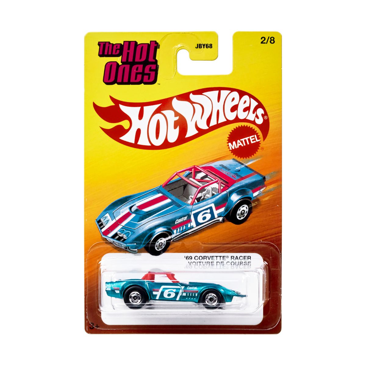 Hot Wheels Hot Ones – 69 Corvette Racer Die-Cast Car - JKX41/JBY68