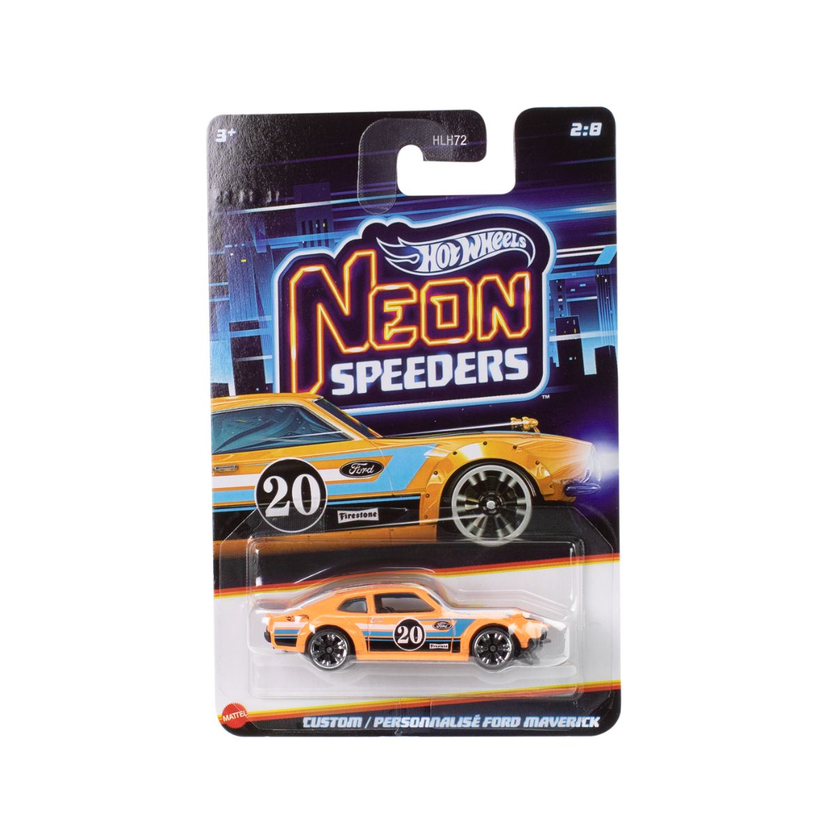 Hot Wheels Neon Speeders Custom Ford Maverick Die-Cast Car JKX94/HLH72