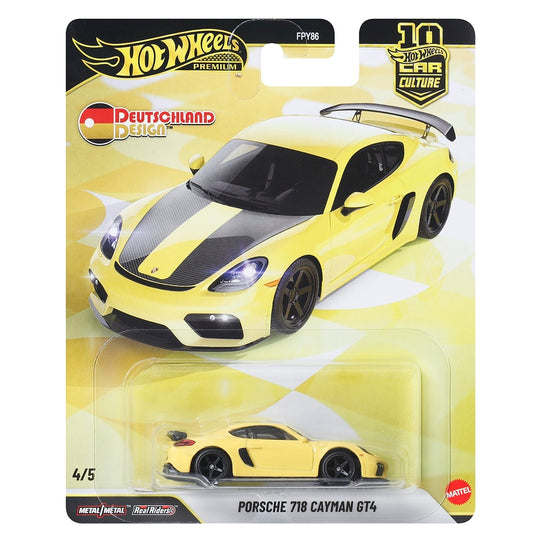 Luxury supercar toy Porsche 718 Cayman GT4 Hot Wheels JKF42/FPY86