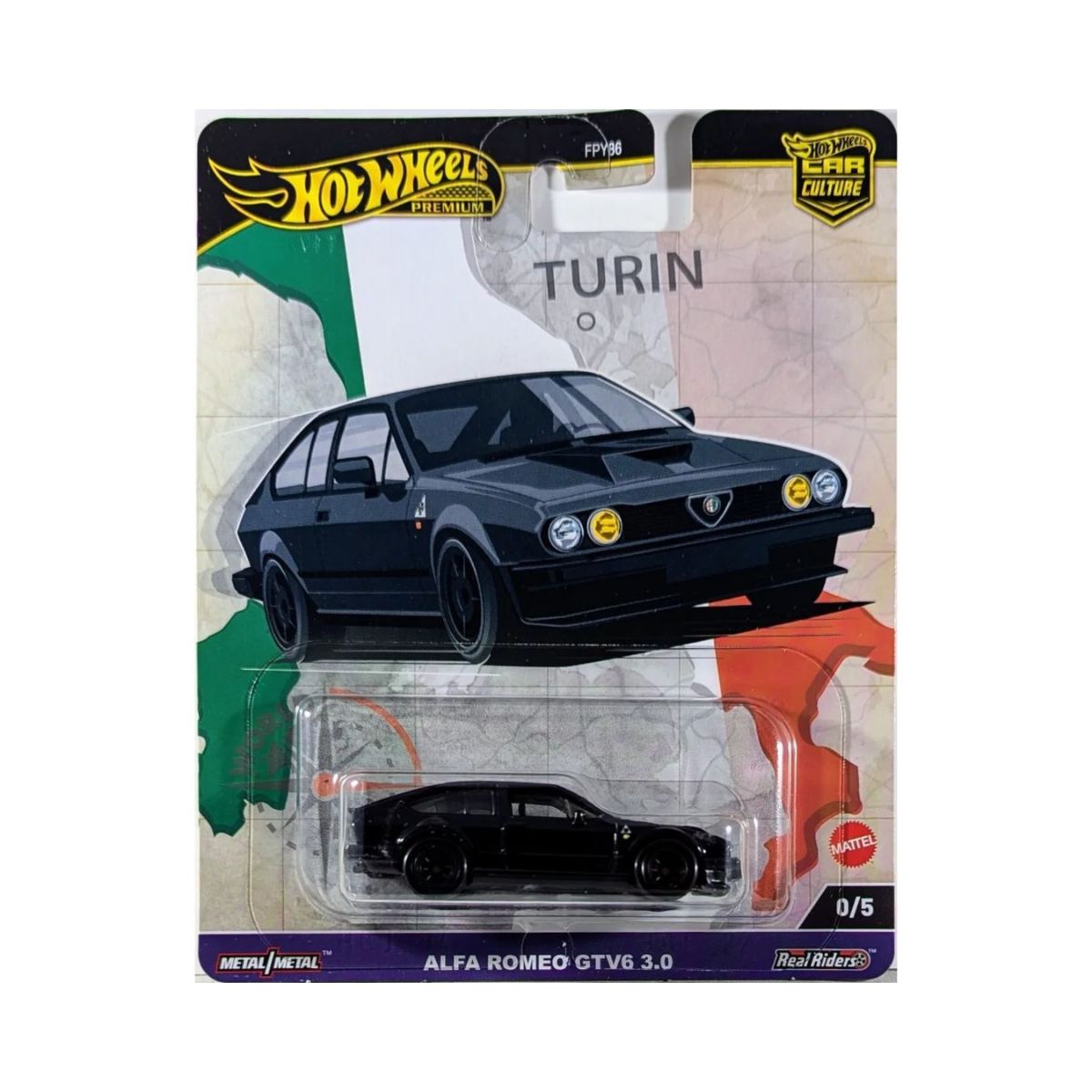 Đồ Chơi Siêu Xe Sang Trọng ALFA ROMEO GTV6 3.0 BLACK Hot Wheels FPY86