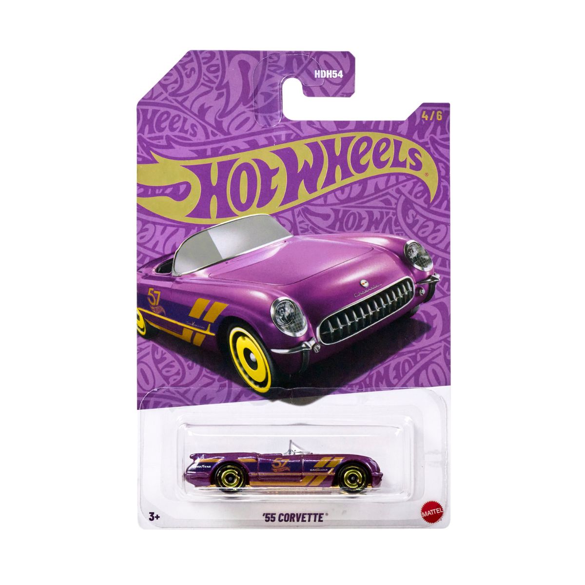 Đồ Chơi Mô Hình Siêu Xe Phiên Bản Ngọc Trai - 1955 Corvette HOT WHEELS HDH54