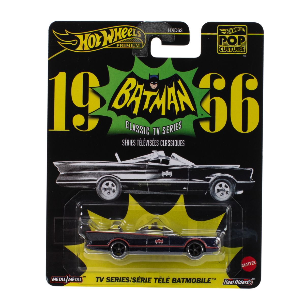 Đồ Chơi Mô Hình Siêu Xe Pop Culture - 1966 TV Series Batmobile HOT WHEELS JBL83/HXD63