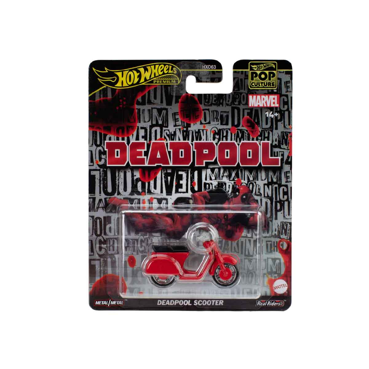 Đồ Chơi Mô Hình Siêu Xe Pop Culture - Deadpool Scooter HOT WHEELS JBL70/HXD63