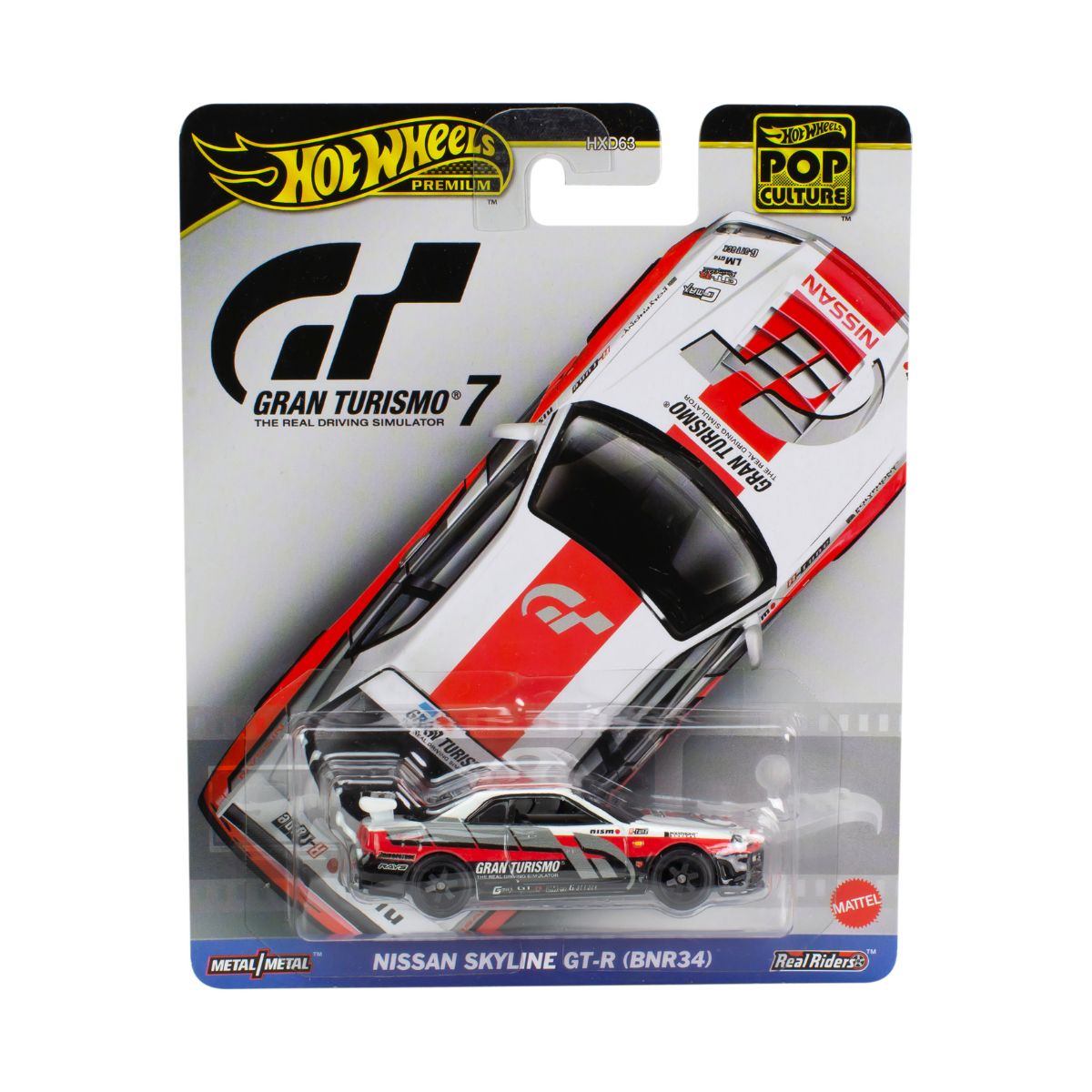 Đồ Chơi Mô Hình Siêu Xe Pop Culture - Nissan Skyline GTR (BNR34) HOT WHEELS HXD63
