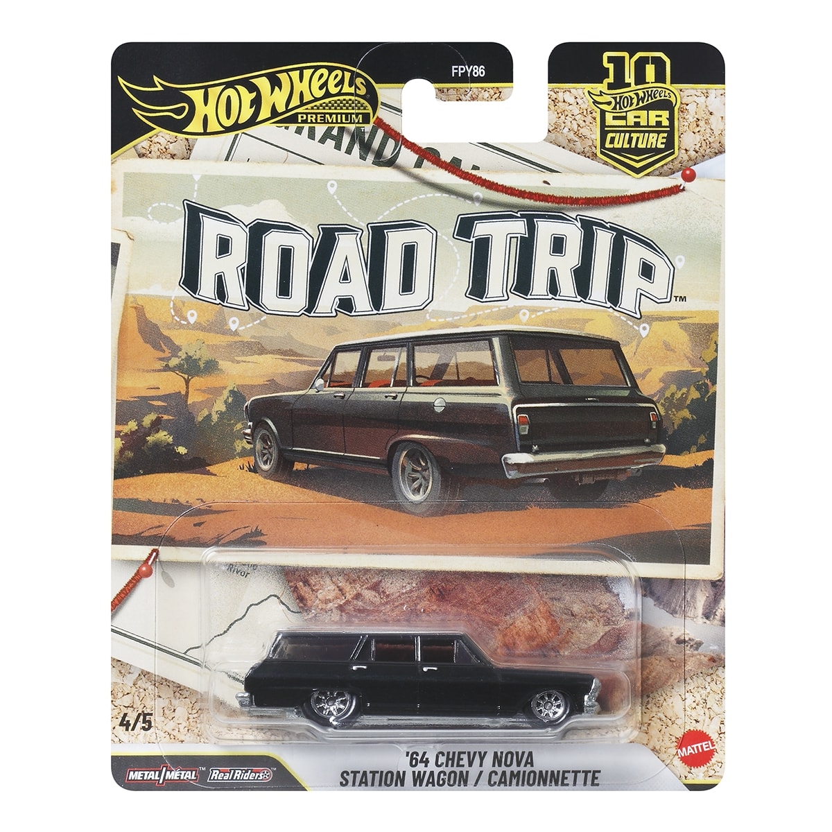 Đồ Chơi Siêu Xe Sang Trọng 64 Chevy Nova Station Wagon HOT WHEELS JKF39/FPY86