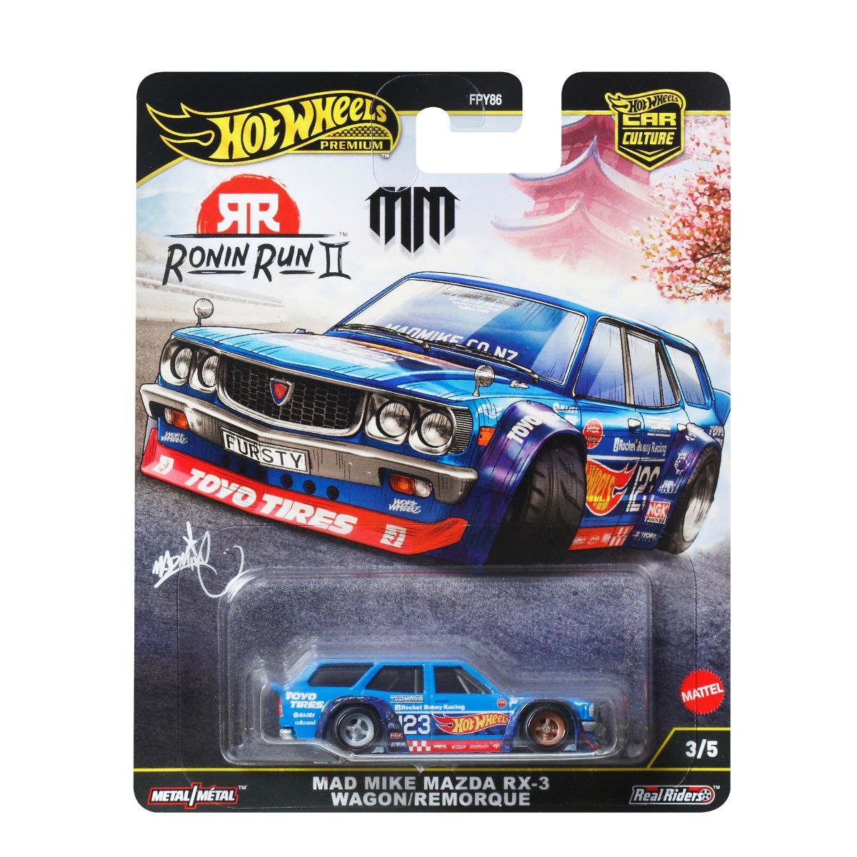 Đồ Chơi Mô Hình Siêu Xe Sang Trọng Mazda RX3 Wagon (Mad Mike) HOT WHEELS JBK50/FPY86