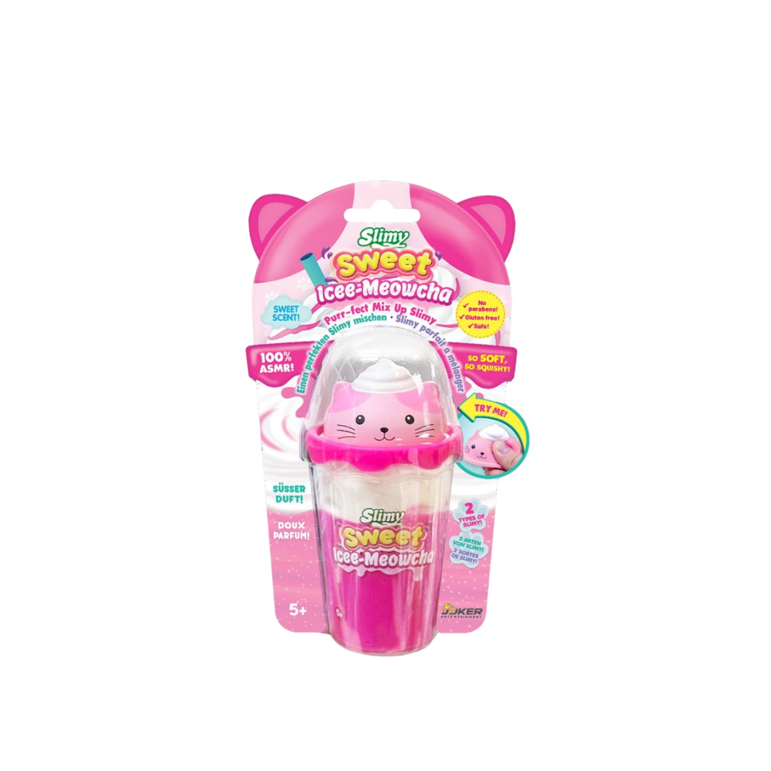 Slime Cà Phê Icee–Meowcha Với Squishy Mèo Hồng Dẻo Ngọt Ngào SLIMY 33529