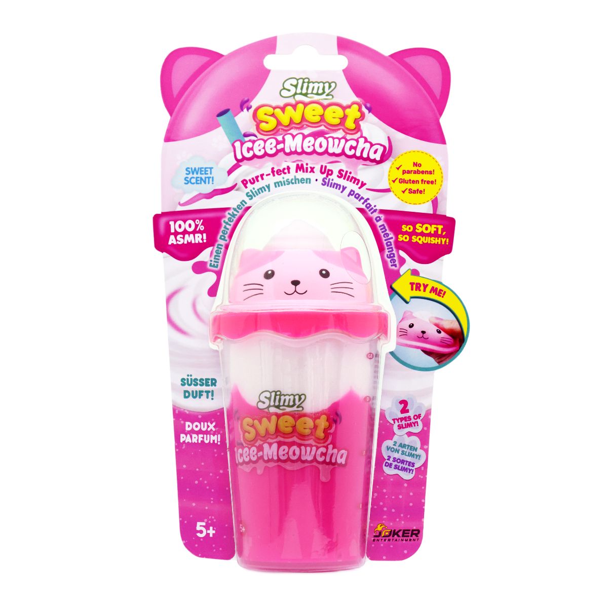 Đồ Chơi Slimy Cà Phê Icee–Meowcha Với Squishy Mèo Hồng Dẻo Ngọt Ngào SLIMY 33529A