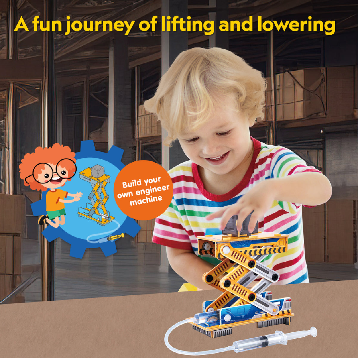 Thang Nâng Thủy Lực Tự Chế Nat Geo STEAM DS1114h