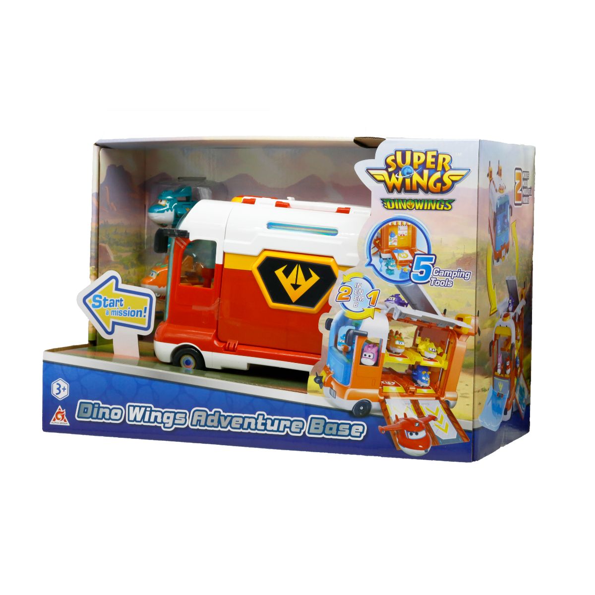 Trạm Căn Cứ Khủng Long DinoWings Đi Kèm 2 Robot Biến Hình SUPERWINGS EU790880
