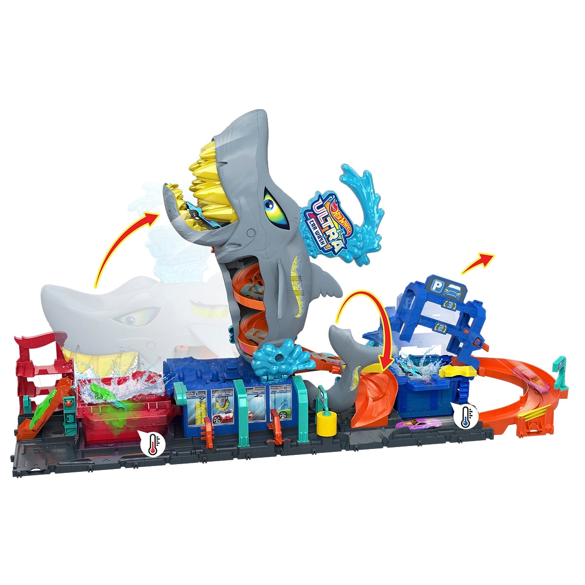 Đồ Chơi Trạm Rửa Xe Cá Mập Khổng Lồ HOT WHEELS HTN82
