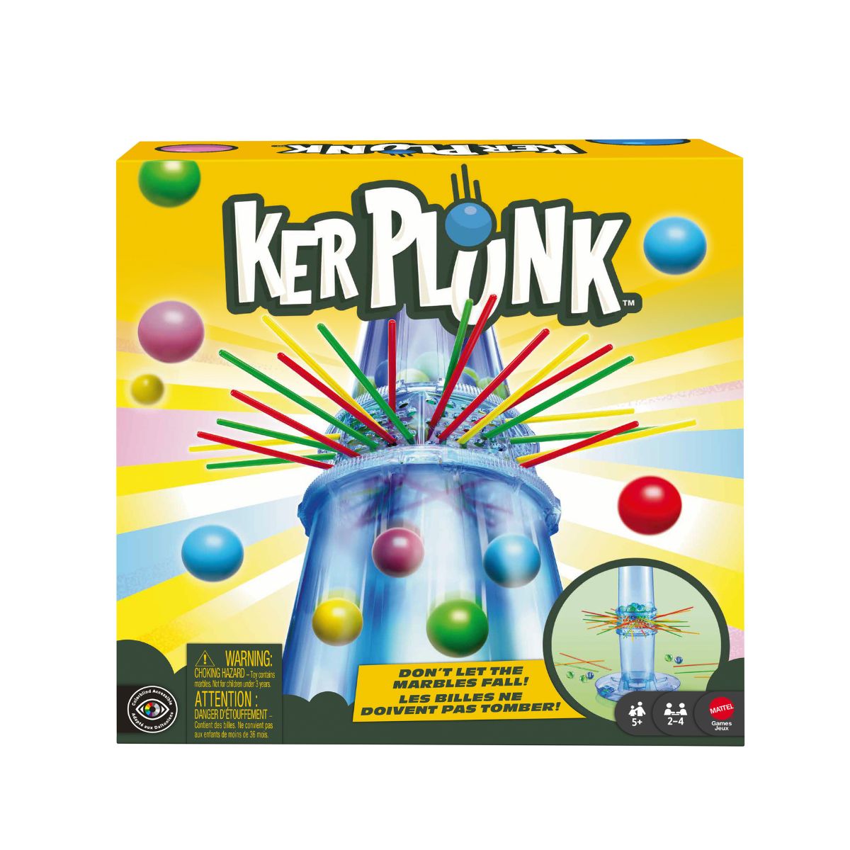 Kerplunk Strategy Game with Pull-Out Sticks Mattel Games 37092