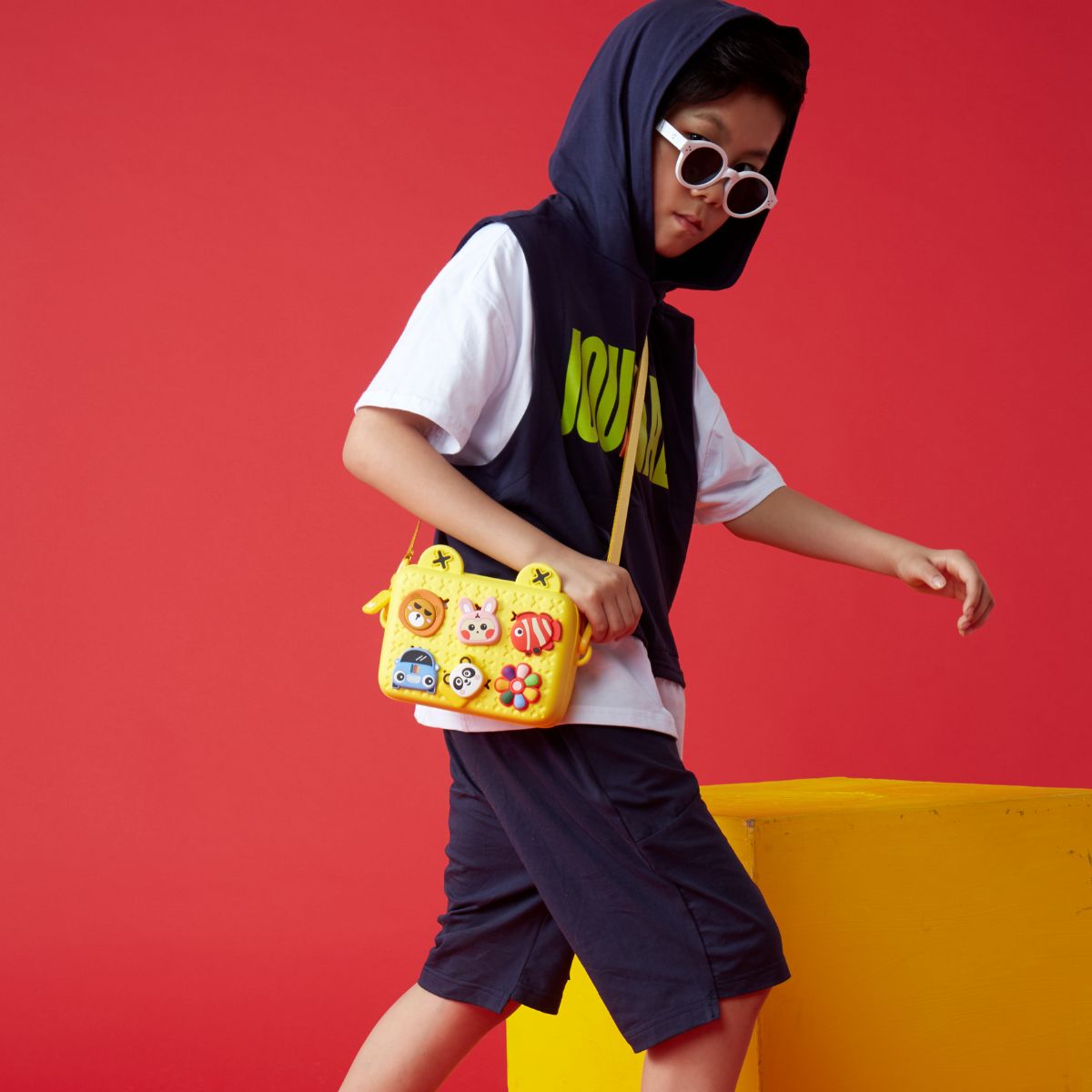 KOOOL Crossbody Bag with Charms – Yellow K10/YELLOW