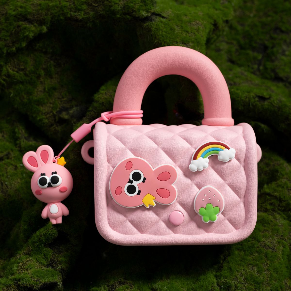 KOOOL Crossbody &amp; Mini Handbag with Charms – Pink K54/Pink